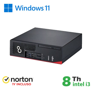 RINOVO PC FUJITSU ESPRIMO D538-738 SFF I3-8X00 DDR4 16GB SSD 256GB W11P NO DVD GRADE A 1Y WARRANTY +