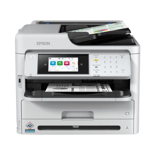 Epson WorkForce Pro WF-M5899DWF - Stampante multifunzione - B/N - ink-jet - 216 x 297 mm (originale) - A4/Legal (supporti) - fino a 25 ppm (stampa) - 330 fogli - 33.6 Kbps - USB 2.0, Gigabit LAN, Wi-Fi(ac)