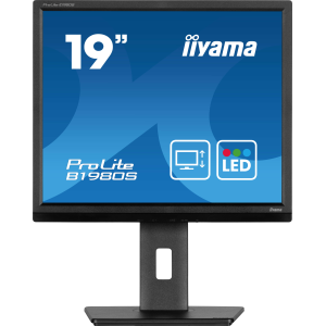 iiyama ProLite B1980S-B1 - Monitor a LED - 19" - 1280 x 1024 @ 75 Hz - TN - 250 cd/m? - 1000:1 - 3 ms - HDMI, DisplayPort - altoparlanti - nero, opaco