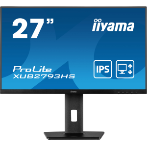iiyama ProLite XUB2793HS-B7 - Monitor a LED - 27" - 1920 x 1080 Full HD (1080p) @ 100 Hz - IPS - 300 cd/m? - 1300:1 - 1 ms - HDMI, DisplayPort - altoparlanti - nero opaco
