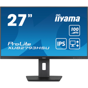 iiyama ProLite XUB2793HSU-B7 - Monitor a LED - 27" - 1920 x 1080 Full HD (1080p) @ 100 Hz - IPS - 250 cd/m? - 1300:1 - 1 ms - HDMI, DisplayPort - altoparlanti - nero opaco