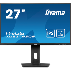 iiyama ProLite XUB2793QS-B7 - Monitor a LED - 27" - 2560 x 1440 QHD @ 100 Hz - IPS - 300 cd/m? - 1300:1 - 1 ms - HDMI, DisplayPort - altoparlanti - nero, opaco