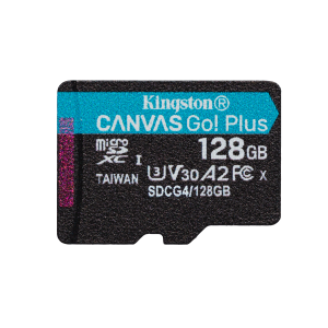 Kingston Canvas Go! Plus - Scheda di memoria flash - 128 GB - A2 / Video Class V30 / UHS-I U3 / Class10 - UHS-I microSDXC