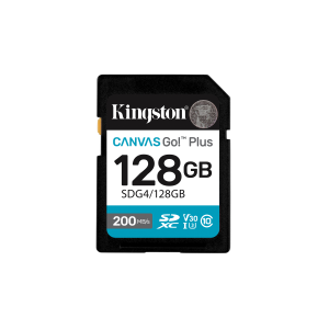 Kingston Canvas Go! Plus - Scheda di memoria flash - 128 GB - Video Class V30 / UHS-I U3 / Class10 - UHS-I SDXC