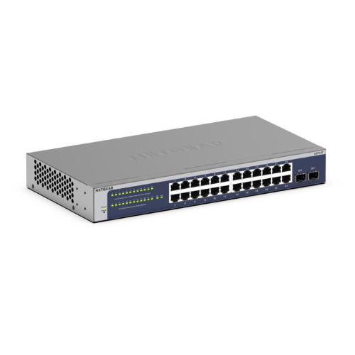 NETGEAR GS724T - Version 6 - switch - L3 Lite - intelligente - 24 x 10/100/1000 + 2 x SFP - desktop, montabile su rack