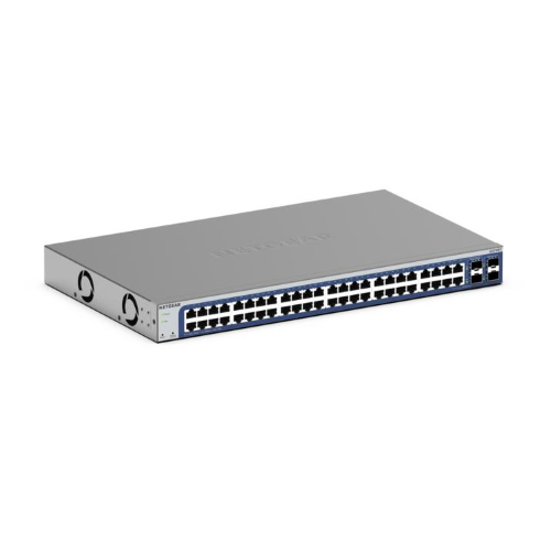 NETGEAR GS748T - V6 - switch - L3 Lite - intelligente - 48 x 10/100/1000 + 2 x Gigabit SFP + 2 x combo Gigabit SFP - desktop, montabile su rack
