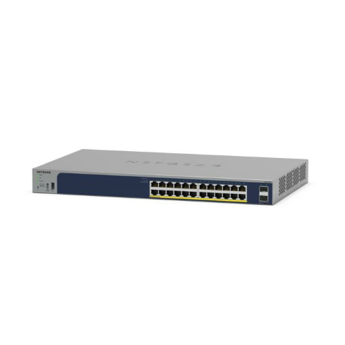 NETGEAR Smart GS724TPP - Switch - L3 Lite - intelligente - 24 x 10/100/1000 (PoE+) + 2 x Gigabit SFP - desktop, montabile su rack - PoE+ (380 W)