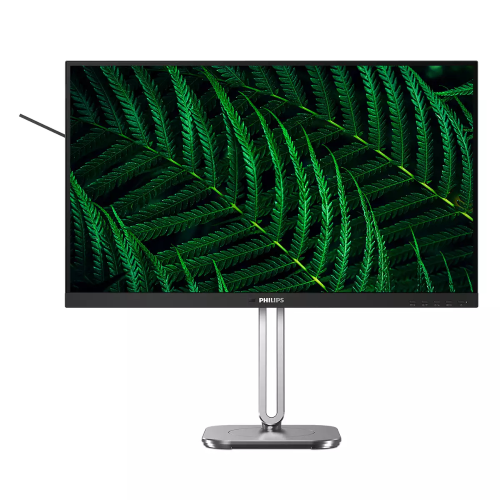 Philips 27B2G5200 - Monitor a LED - 27" - 1920 x 1080 Full HD (1080p) @ 100 Hz - IPS - 1500:1 - HDMI, VGA, DisplayPort - altoparlanti - argento, carbone