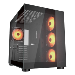 COUGAR CASE MID TOWER CUBE FV 150 RGB BLK D.CHAMBER 3*120+120MM ARGB FAN