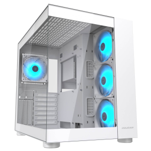 COUGAR CASE MID TOWER CUBE FV 150 RGB WHITE D.CHAMBER 3*120+120MM ARGB FAN