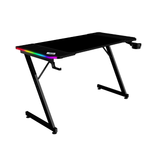 MARSGAMING GAMING DESK MGDX120RGB 120X60CM RGB , REMOTE CONTROL, BLACK