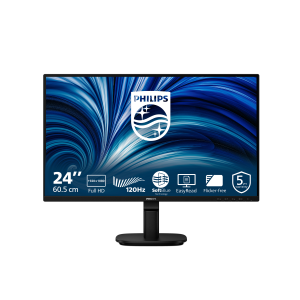 Philips 24B2N2200 - 2000 Series - monitor a LED - 24" (23.8" visualizzabile) - 1920 x 1080 Full HD (1080p) @ 120 Hz - IPS - 1500:1 - HDMI, VGA, DisplayPort - altoparlanti - nero