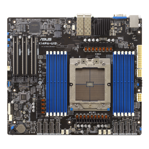 ASUS K14PA-U12 - Scheda madre - SSI CEB - AMD senza CPU - Socket SP5 - 2 x 25 Gigabit LAN - scheda grafica onboard