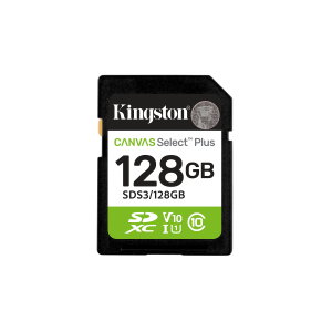 Kingston Canvas Select Plus - Scheda di memoria flash - 128 GB - Video Class V10 / UHS-I U1 / Class10 - UHS-I SDXC