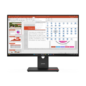 Lenovo ThinkVision T27-40 - Monitor a LED - 27" - 1920 x 1080 Full HD (1080p) @ 120 Hz - IPS - 300 cd/m? - 1500:1 - 4 ms - HDMI, VGA, DisplayPort - nero eclisse