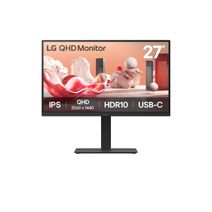 LG ELECTRONICS LG 27BA75QB-B - Monitor a LED - 27" - 2560 x 1440 QHD @ 100 Hz - IPS - 350 cd/m? - 1000:1 - HDR10 - 5 ms - HDMI, DisplayPort, USB-C - altoparlanti - nero