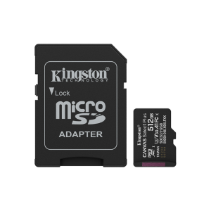 KINGSTON MICRO SDXC 512GB CANVAS SELECT PLUS GEN3 150MB CARD CON ADATTATORE