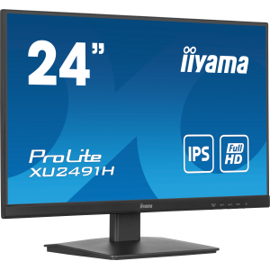 iiyama ProLite XU2491H-B1 - Monitor a LED - 24" (23.8" visualizzabile) - 1920 x 1080 Full HD (1080p) @ 100 Hz - IPS - 300 cd/m? - 1300:1 - 0.5 ms - HDMI, DisplayPort - nero, opaco
