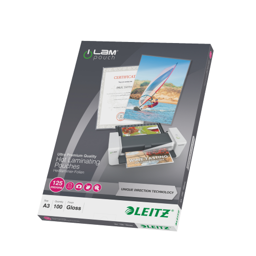 LEITZ CF100POUCHES UDT A3 125MICRON