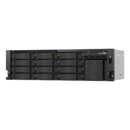 QNAP TS-h1655XeU-RP - Server NAS - 12 alloggiamenti - montabile in rack - SATA 6Gb/s - RAID 0, 1, 5, 6, 10, 50, 60, JBOD - RAM 8 GB - Gigabit Ethernet / 2.5 Gigabit Ethernet / 5 Gigabit Ethernet / 10 Gigabit Ethernet - iSCSI supporto - 3U
