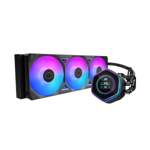 COOLER MASTER DISSIPATORE A LIQUIDO ATMOS II, 3X120MM ARGB, KIT LCD INC, NERO