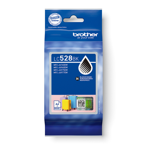 Brother LC528BK - Nero - originale - imballaggio a cuscino - cartuccia d'inchiostro - per Brother MFC-J6760DW, MFC-J6960DW, MFC-J6975DW, MFC-J6977DW