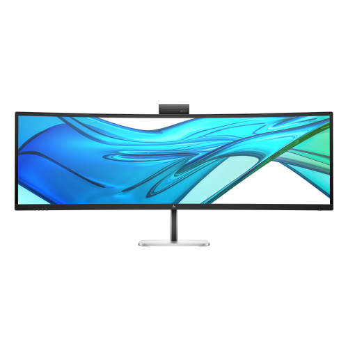 HP 549pm - Series 5 Pro - monitor a LED - curvato - 49" - 5120 x 1440 Dual Quad HD @ 165 Hz - VA - 400 cd/m? - 4000:1 - 5 ms - HDMI, DisplayPort, USB-C - nero, argento (supporto)