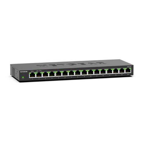 NETGEAR GS316v3 - Switch - unmanaged - 16 x 10/100/1000 - desktop, montaggio a parete