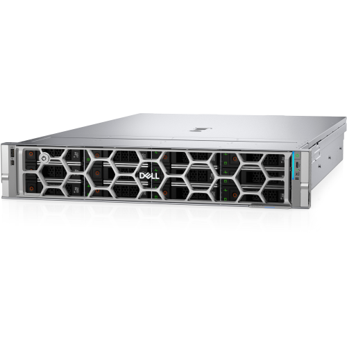 Dell PowerEdge R570 - Server - montabile in rack 2U - 1 via - 1 x Xeon 6507P / fino a 4.3 GHz - RAM 32 GB - SAS - hot-swap 2.5" baia(e) - SSD 960 GB - Matrox G200 - Gigabit Ethernet, 10 Gigabit Ethernet - senza SO -monitor: nessuno - BTP - Dell Smart