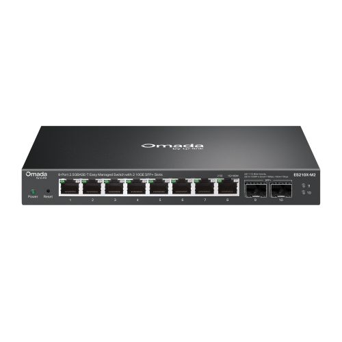 TP-Link Omada ES210X-M2 V1 - Switch - L2+ - gestito - 8 x 2.5GBase-T + 2 x 10 Gigabit SFP+ (uplink) - desktop, montaggio a parete