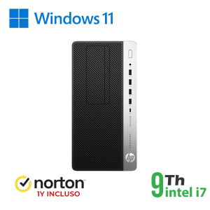 RINOVO PC HP REFURBISHED 600-800 G3 TOWER I7-9X00 DDR4 16GB SSD 512GB W11 NO DVD GRADE A 1Y + NORTON