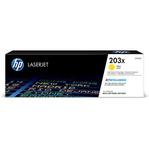 HP TONER GIALLO 203X PER LJ PRO M254/ MFP M280/281 ALTA CAPACITA 2500 PAG