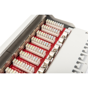 PANNELLO PATCH CATEGORIA 6A SCHERMATO 12 PORTE 10" GRIGIO 1U DIGITUS