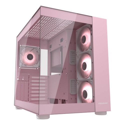 COUGAR CASE MID TOWER DUAL CHAMBER FV150 RGB ROSA 3X120INV+120 + HUB
