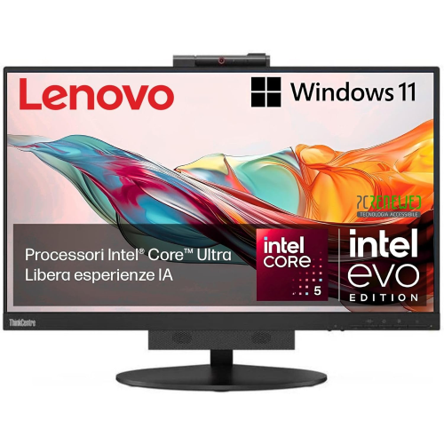 REFURBISED LENOVO PC AIO 22" Borderless TIO22 GEN4 IPS FHD + M720Q Tiny i5-8500T 8GB 256GB nvme W11P