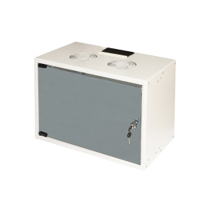 LINK ARMADIO RACK 19" DISASSEMBLATO 6 UNITA' DA MURO PER RETI (A)370 X (L)540 X (P) 300 MM COLORE GRIGIO PORTA VETRO