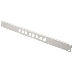 LINK PANNELLO PATCH 19" VUOTO IN METALLO PER 8 KEYSTONE JACK GRIGIO CHIARO