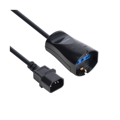 VULTECH CAVO PER GRUPPI DI CONTINUITA' CON 1 FEMMINA 10/16A BIPASSO SCHUKO - 1 CONNETTORE MASCHIO C14