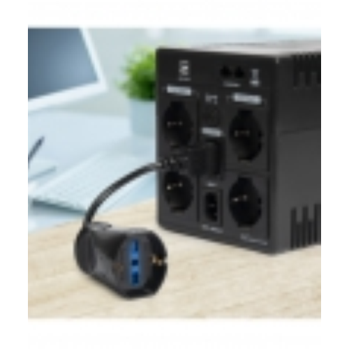 VULTECH CAVO PER GRUPPI DI CONTINUITA' CON 1 FEMMINA 10/16A BIPASSO SCHUKO - 1 CONNETTORE MASCHIO C14