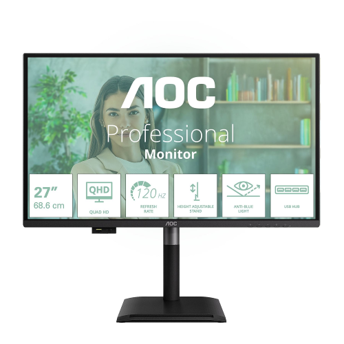 MON 27IPS QHD HDMI DP USBC USB MM AOC Q27P4U 120HZ 1 MS