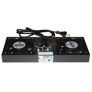 LINK ARMADIO RACK KIT 2 VENTOLE CON TERM OSTATO PER ARMADI RACK A MURO NERO