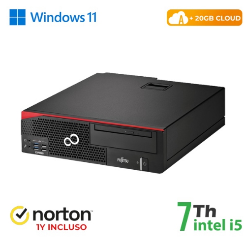 RINOVO PC FUJITSU REFURBISHED Esprimo D757-957 SFF i7-7X00 DDR4 8GB SSD 256GB W11P CLOUD20GB Grade