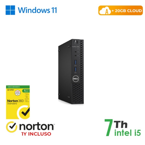 RINOVO Mini PC DELL REFURBISHED Optiplex 3050-5050M i5-7X00/DDR4 16GB/SSD 128GB/W11P/HDMI/CLOUD20GB/