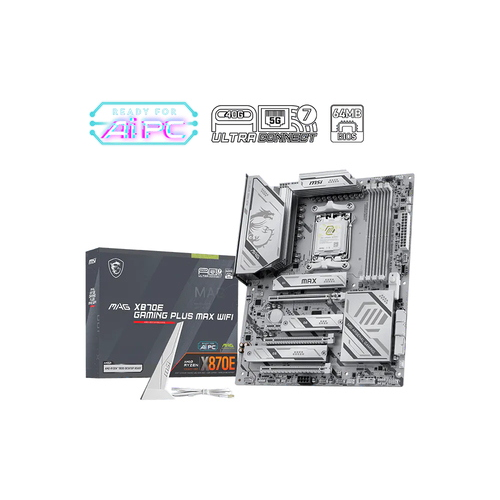 MSI MB MAG X870E GAMING PLUS MAX WIFI,X870E,AM5,4DDR5,3PCI-Ex16,3M.2,4SATA3,1USB4,1USB3.2