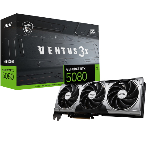 VGA MSI GEFORCE RTX 5080 16G VENTUS 3X OC BLACK