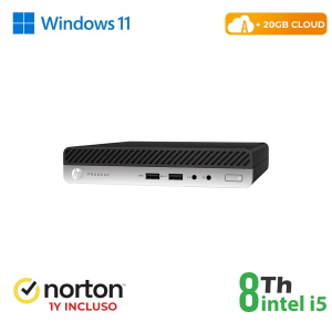 RINOVO Ultra Mini PC DM HP REFURBISHED 400 G4 i5-8X00T SODDR4 8GB SSD 256GB W11P CLOUD20GB Grade A