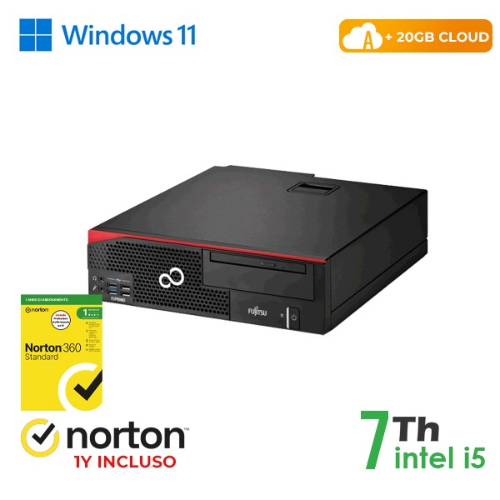 RINOVO PC FUJITSU REFURBISHED Esprimo D556-756 SFF i5-7X00 DDR4 8GB SSD 256GB W11P CLOUD20GB Grade A