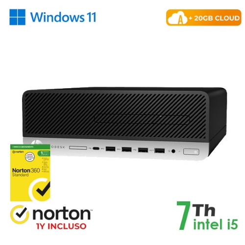 RINOVO PC HP 600-800 G3 SFF i5-7X00 DDR4 8GB SSD 256GB W11 NoDvd Grade A 1Y Warranty NORTON