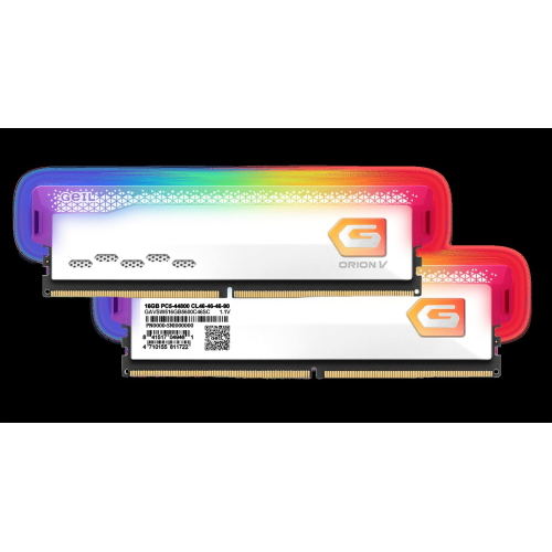 GEIL RAM 32GB(16GBX2) DIMM DDR5 PC5-38400 4800MHZ D5 ORION RGB-GRAY - WHITE VERSION