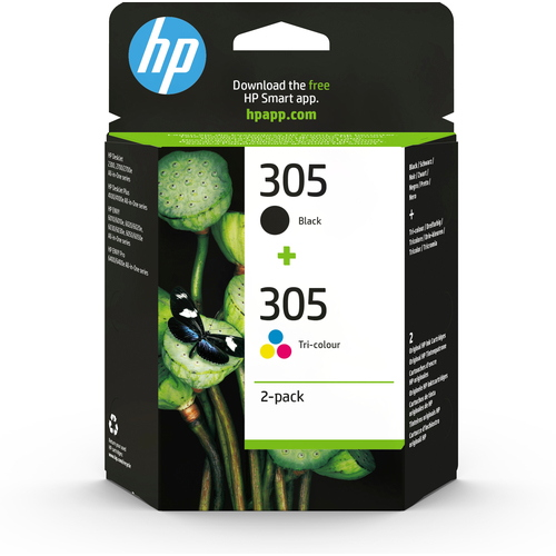HP CARTUCCIA 305 MULTICOLOR NERO+COLORE INKJET STANDARD, CONF 2 CARTUCCE